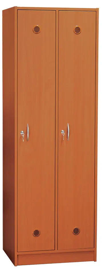 SSL - 180 - 80 šatní skříň dřevěná, 2-dveřová, háček, 1800 x 800 x 500, sokl, třešeň šumavská